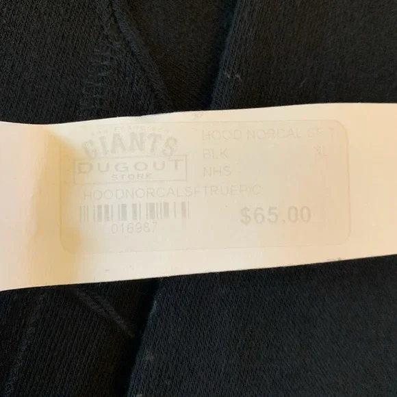 San Francisco Giants NOR CAL Hoodie Mens XL Black Sweatshirt Dugout Store NWT - Picture 4 of 12